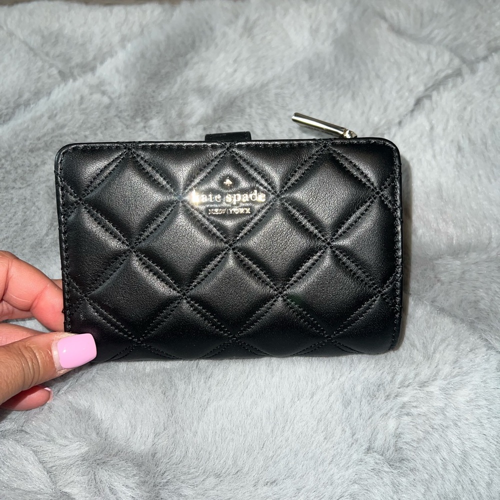 Kate Spade Black quilted wallet